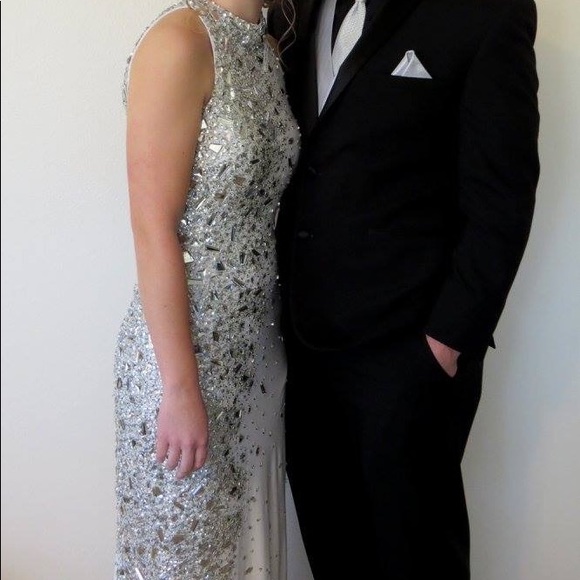 White Mori Lee by Madeline Gardener Prom Dress - Picture 3 of 5